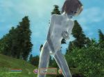   anthro cg female fingering furry masturbation nude oblivion outside public pussy small_breasts solo the_elder_scrolls white_hair wolf  