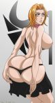  ass big_ass bleach ecchi-enzo_(artist) huge_ass rangiku_matsumoto rtenzo_(artist) thong topless 