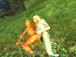   anal animal_ears anthro brown_hair cg dog_ears furry gay male nude oblivion outside penis public sex tail the_elder_scrolls white_hair wolf  