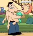 american_dad big_breasts big_penis brown_areola cheating cheating_husband cheating_wife crossover cum dialogue family_guy gp375 lois_griffin nude_female orgasm penis_in_pussy stan_smith standing_sex topless_male