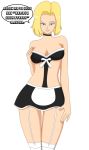 1girl android_18 breasts cleavage dragon_ball dragon_ball_z female_only maid maid_uniform milf pervyangel solo_female
