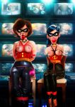  ball_gag bondage breasts helen_parr the_incredibles topless violet_parr 