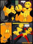  1boy 1girl 2_girls ass breasts comic cum father_&amp;_daughter halloween homer_simpson incest lisa_simpson maggie_simpson male nipples penis sex swimsuit text the_simpsons vaginal 