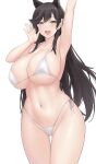  1girl ass atago_(azur_lane) azur_lane bikini breasts curvy huge_ass huge_breasts 