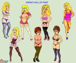 american_dad bra breasts corset crossover francine_smith king_of_the_hill panties peggy_hill stockings topless 