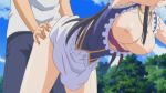 animated armpit armpits ass ass_grab big_breasts black_hair blush bouncing_breasts breasts clothed_sex doggy_position forest gif hentai hime-sama_gentei! jewelry long_hair loop male/female moaning nature necklace nipples olivia_edywolf open_clothes open_mouth panties poro sex thighs tree underwear white_panties