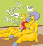 bart_simpson belly big_breasts chubby patty_bouvier selma_bouvier the_simpsons