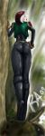1girl ass big_ass brown_hair closed_eyes female female_only large_ass liquidchaosx looking_back marvel marvel_comics mutant mutant_(marvel) rear_view rogue solo solo_female tight_clothing two_tone_hair white_hair x-men x-men_evolution