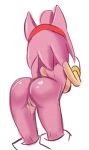  amy_rose anthro ass boots bracelet breasts bubble_butt butt female furry gloves hair hair_band hairband hedgehog jewelry nude pink pink_hair pussy rodent sega shiny shiny_skin short_hair sideboob solo sonic_(series) steel_tigerwolf 