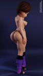  3d ass breast closed_eyes helen_parr mavixtious nipple the_incredibles thighs thong 
