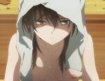 1girl 1girl 1girl big_breasts breasts brown_hair gertrud_barkhorn high_resolution nipples nude screen_capture strike_witches strike_witches:_road_to_berlin sweat sweatdrop towel towel_on_head world_witches_series 