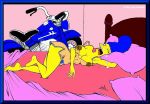 bed big_breasts blue_hair blue_pubic_hair cosmic cosmic_(artist) marge_simpson mechanophilia motorcycle necronocimon_(artist) see-through_clothes sleeping the_simpsons yellow_skin