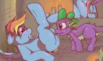 blue_body blue_fur cutie_mark dialogue equid equine friendship_is_magic grayautumn hasbro horse imminent_oral imminent_rape mammal my_little_pony pegasus pussy questionable_consent rainbow_dash rainbow_dash_(mlp) rainbow_mane rainbow_tail red_eyes scalie spike_(mlp)