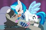  blush dildo equine female/female female_ejaculation female_only friendship_is_magic hair horse my_little_pony octavia pony pussy_juice sex_toy tiarawhy vinyl_scratch wings yuri 