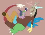 beard cub discord_(mlp) draconequus edit erection friendship_is_magic gay green_eyes horn male my_little_pony penis purple_body rarity_(mlp) sheath size_difference spike_(mlp) testicles uncensored young