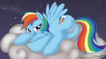 blue_body blue_fur cutie_mark equid equine friendship_is_magic hasbro horse my_little_pony pegasus rainbow_dash rainbow_dash_(mlp) rainbow_mane rainbow_tail red_eyes yaoifairy