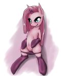  2012 alpha_channel blue_eyes blush equine female feral friendship_is_magic horse my_little_pony panties pinkamena_(mlp) pinkie_pie pinkie_pie_(mlp) plain_background pony presenting sharpy smile socks solo transparent_background underwear wings 