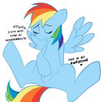 blue_body blue_fur cutie_mark equid equine friendship_is_magic haiku_oezu hasbro horse my_little_pony pegasus rainbow_dash rainbow_dash_(mlp) rainbow_mane rainbow_tail red_eyes