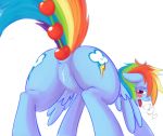 2012 anal anal_beads anal_penetration anus butt cutie_mark drooling equine female friendship_is_magic hair hasbro horse long_hair looking_back mlhein multicolored_hair my_little_pony open_mouth orgasm pegasus penetration pony purple_eyes pussy pussy_juice rainbow_dash rainbow_hair saliva sex_toy solo spread_legs spreading tongue tongue_out wings