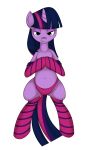  2012 clothing equine female friendship_is_magic hair horn horse kloudmutt long_hair looking_at_viewer multicolored_hair my_little_pony navel panties pony purple_eyes purple_hair pussy smile solo stockings tail twilight_sparkle_(mlp) underwear unicorn 
