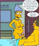 age_difference agnes_skinner breasts dialogue imminent_sex incest mother_&amp;_son mother_and_son nude puffy_pussy red_anus seymour_skinner the_simpsons uso_(artist) yellow_skin 