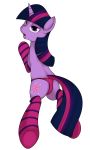  2012 ass clothing equine female friendship_is_magic hair horn horse kloudmutt long_hair looking_at_viewer looking_back multicolored_hair my_little_pony open_mouth panties pony purple_eyes purple_hair solo stockings tail twilight_sparkle_(mlp) underwear unicorn 
