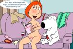 after_sex breasts brian_griffin creampie erection family_guy lois_griffin puffy_pussy uso_(artist)