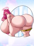 gigantic_ass gigantic_breasts hourglass_figure long_hair master_erasis milf pink_eyes pink_hair 