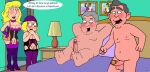 bill_clinton blushing breasts dialogue erection family_guy george_w_bush lois_griffin meg_griffin nude_female nude_male puffy_pussy red_anus uso_(artist)
