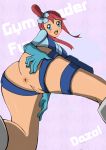  1girl anus ass ass_grab blue_eyes blush dazol fuuro_(pokemon) gloves gym_leader hair_ornament open_mouth pokemon pokemon_(game) pokemon_bw pussy red_hair solo suspenders uncensored 