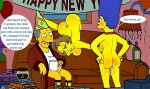  after_sex blushing breasts cheating_wife coffee dialogue edna_krabappel erection gil_gunderson marge_simpson nude_female nude_male puffy_pussy red_anus the_simpsons uso_(artist) yellow_skin 