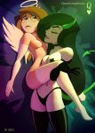  2_girls breasts disney kim_possible kimberly_ann_possible panties pasties queencomplex shego tagme young_adult 