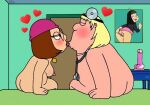 american_dad blushing breasts chris_griffin erection family_guy hayley_smith kissing lois_griffin nude_female nude_male poster_(object) uso_(artist)