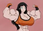  1girl 1girl clothes hair muscle muscular muscular_female 