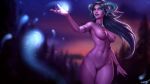  16:9_aspect_ratio 1girl 1girl 1girl abs areola big_breasts blizzard_entertainment breasts dracarna elf female_only high_resolution horn long_hair night_elf nipples nude personalami pointed_ears pussy warcraft world_of_warcraft 
