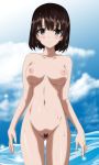  1girl blush breasts female female_only female_pubic_hair gentoku high_resolution katou_megumi looking_at_viewer nipples nude pubic_hair pussy saenai_heroine_no_sodatekata short_hair solo standing thigh_gap very_high_resolution wet 