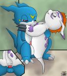  2_male anal anal_sex close-up digimon duo erection gomamon male/male nude shiftelement sitting testicles veemon 