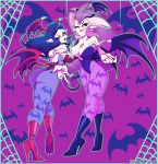  2_girls alternate_costume ass big_ass big_breasts breasts cosplay demon_tail demon_wings eda_clawthorne impossible_clothes leotard lilith_clawthorne milf morrigan_aensland the_owl_house vampire_(game) 