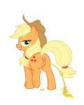  anus apple applejack ass blonde_hair cowboy_hat female freckles friendship_is_magic green_eyes hat my_little_pony piss pissing pussy smile 