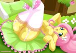  1girl bbmbbf boots breasts equestria_girls equestria_untamed female female_only fluttershy fluttershy_(mlp) friendship_is_magic garter_straps long_hair looking_at_viewer mostly_nude my_little_pony no_panties nude palcomix pussy skirt stockings tagme upskirt 