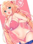  ! 1girl 1girl akai_haato aqua_eyes arms_behind_back bangs bare_shoulders big_breasts blonde blush bra breasts clavicle cleavage embarrassed eyebrows_visible_through_hair female_only hair_ornament hair_ribbon hair_scrunchie heart high_resolution hololive long_hair mi_taro333 navel one_side_up open_mouth panties pink_bra pink_panties red_ribbon removing_bra ribbon scrunchie sidelocks spoken_exclamation_mark standing stomach surprised tearing_up tied_hair twin_tails underwear undoing_bra undressing unfastening_bra very_long_hair virtual_youtuber 