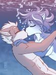 1boy 1girl anthro canid canine female fox fox_mccloud herseyfox kissing krystal male male/female nintendo nude romantic star_fox swimming tagme underwater