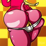  amy_rose anthro anus ass big_breasts bracelet breasts bubble_butt furry gloves hedgehog jewelry panties panties_around_legs pussy rodent sega shiny shiny_skin solo sonic_(series) underwear white_panties 