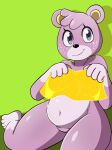  1girl animal_crossing anthro bbw bear chubby featureless_crotch megan_(animal_crossing) nintendo nojimmyplz thick_thighs transparent_clothing video_games wide_hips 