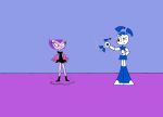 embarrassing female_only funny jenny_wakeman misty_(mlaatr) my_life_as_a_teenage_robot prank robot short_hair smile twin_tails xj-9