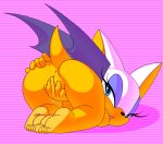  anus ass bat bent_over blue_eyes bubble_butt butt cum female furry hairless_pussy looking_back masturbation nude pussy pussy_juice rodent rouge_the_bat sega solo sonic_(series) white_hair wings xylas 
