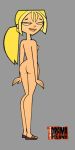 ass big_breasts bikini blond_hair blonde_hair bridgette_(tdi) cartoon_network green_eyes hourglass_figure light-skinned_female long_blonde_hair long_hair looking_back mfrost nude solo surfer_girl thick_ass thick_legs thick_thighs total_drama_island