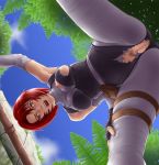  1girl ass bent_over breasts censored clothed deep_rising dino_crisis female female_human pussy red_hair regina torn_clothes 