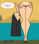 anus asian asian_female ass bent_over black_hair breasts cartoon_network clitoris heather_(tdi) hourglass_figure long_hair looking_back mrsamson00_(artist) navel nude pussy solo spread_pussy thick_ass thick_legs thick_thighs total_drama_island wink