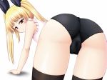  all_fours arc_system_works ass black_legwear black_panties blazblue blonde_hair blush flat_chest from_behind hair_ribbon long_hair naoki_(endofcentury102) panties pussy_juice pussy_juice_stain rachel_alucard red_eyes ribbon small_breasts solo stockings thighhighs twin_tails twintails underwear wet wet_clothes wet_panties 